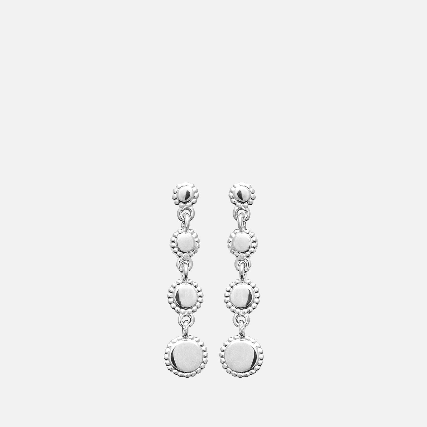 MKF Collection by Mia K. - Juno Beaded Disc Drop Earrings