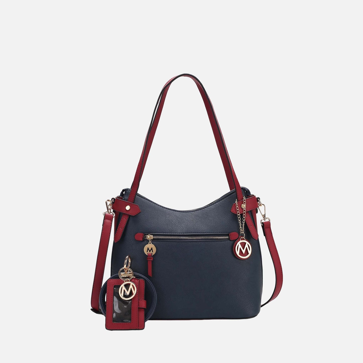 MKF Collection by Mia K. - Jaseli Color-Block Hobo Bag and Cardholder Set