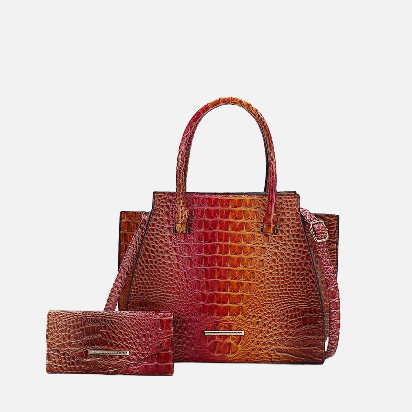 MKF Collection by Mia K. - Miriam Croc Tote Bag and Set