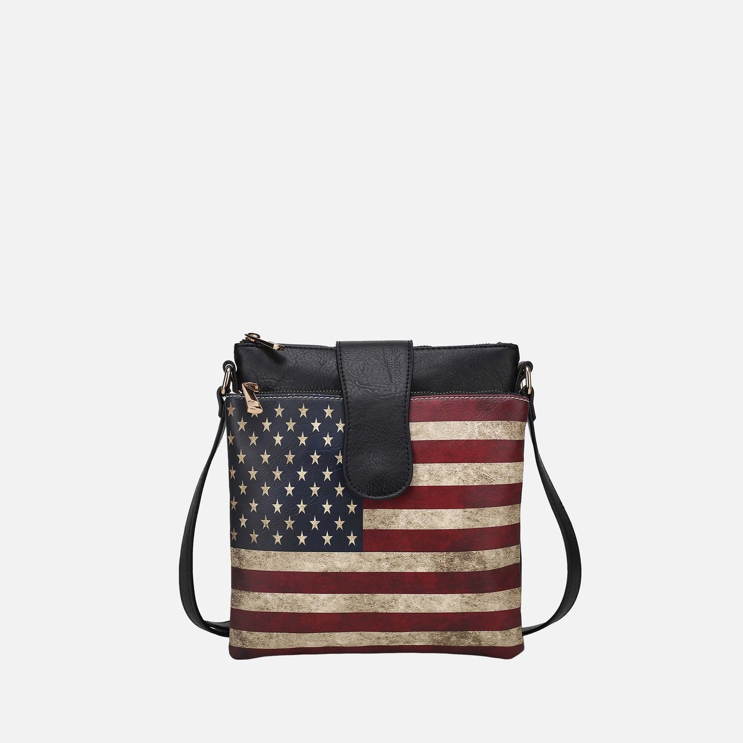 MKF Collection by Mia K. - Josephine Printed Flag Crossbody Bag