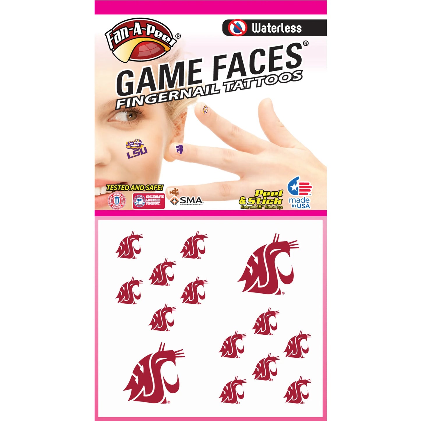 Waterless Peel & Stick Fingernail Fan-A-Peel / Gamesfaces