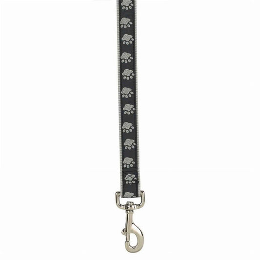 CC TwoTone Pawprint Lead 4Ftx5/8In Blk