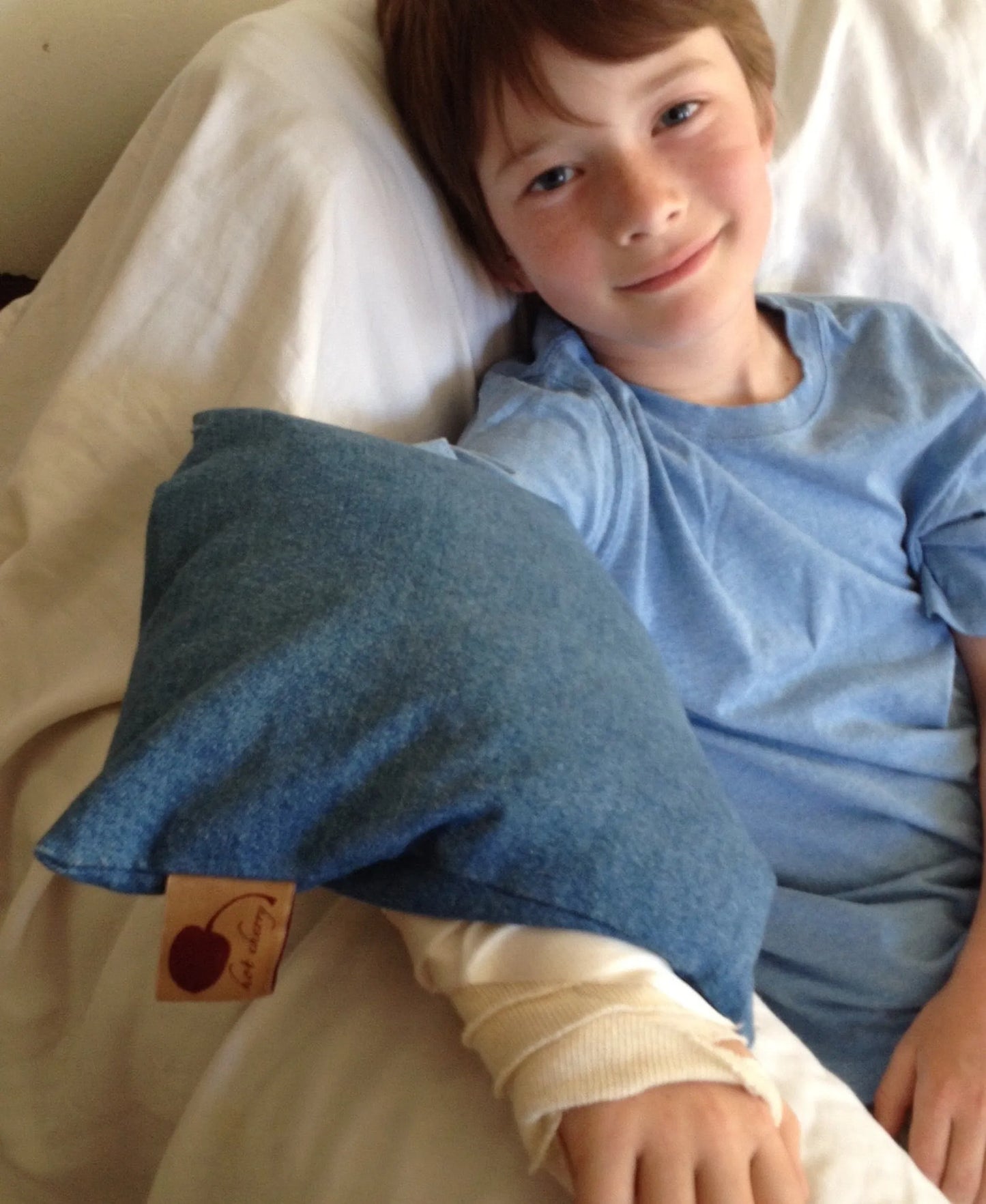 Cherry Ice Blue Denim Square in Zip-close Freezer Bag