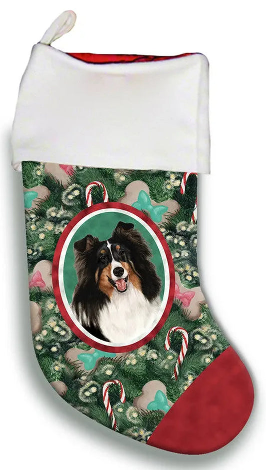 Sheltie Tri- Best of Breed Christmas Stocking