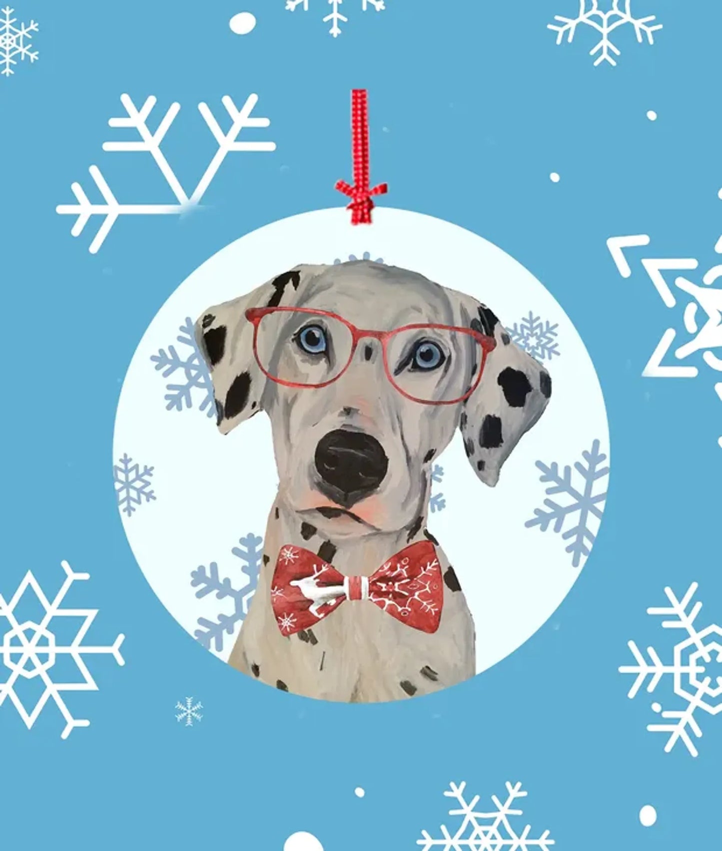 Dalmatian - Hippie Hound Studios Christmas Tree Ornament