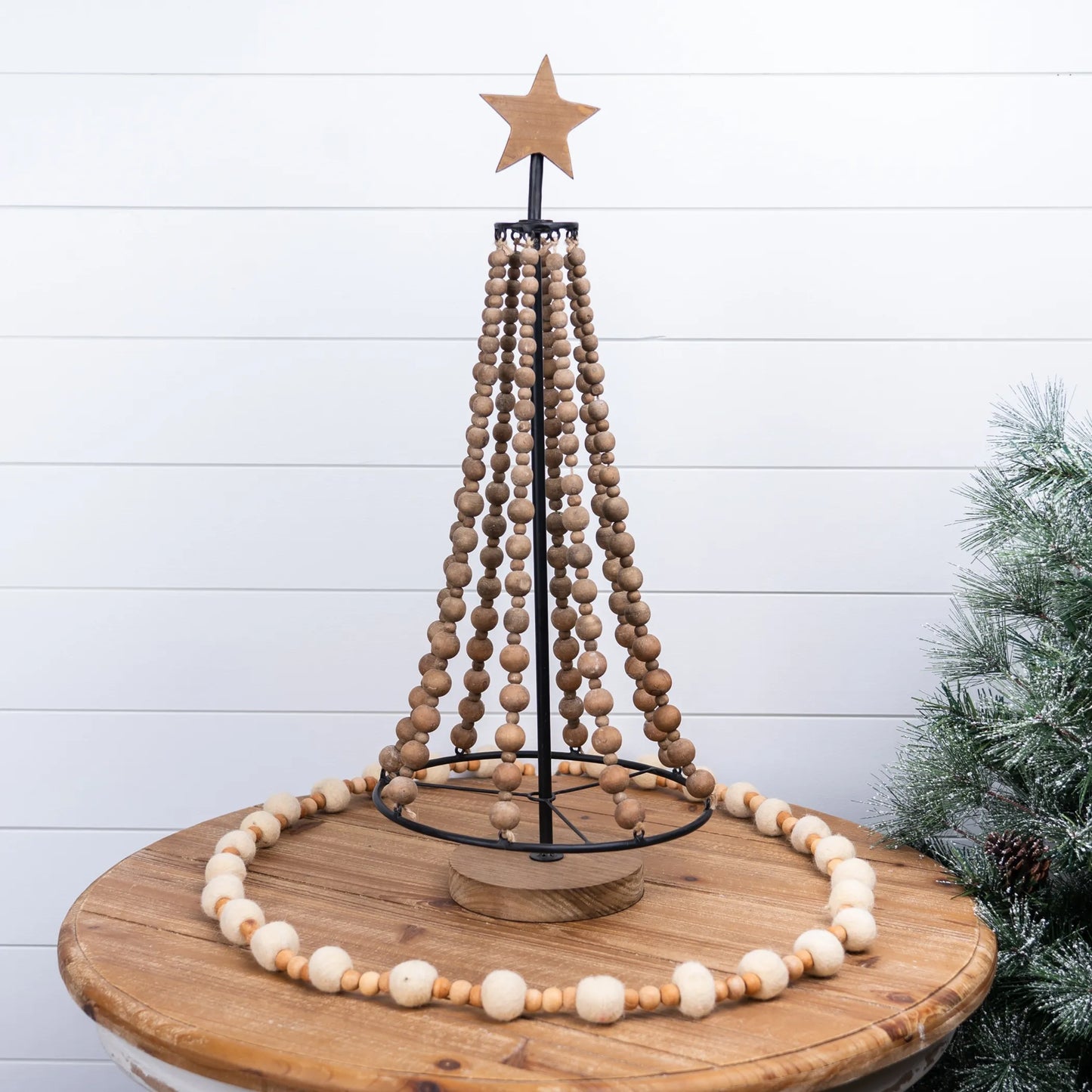 Beaded Wood Holiday Tree