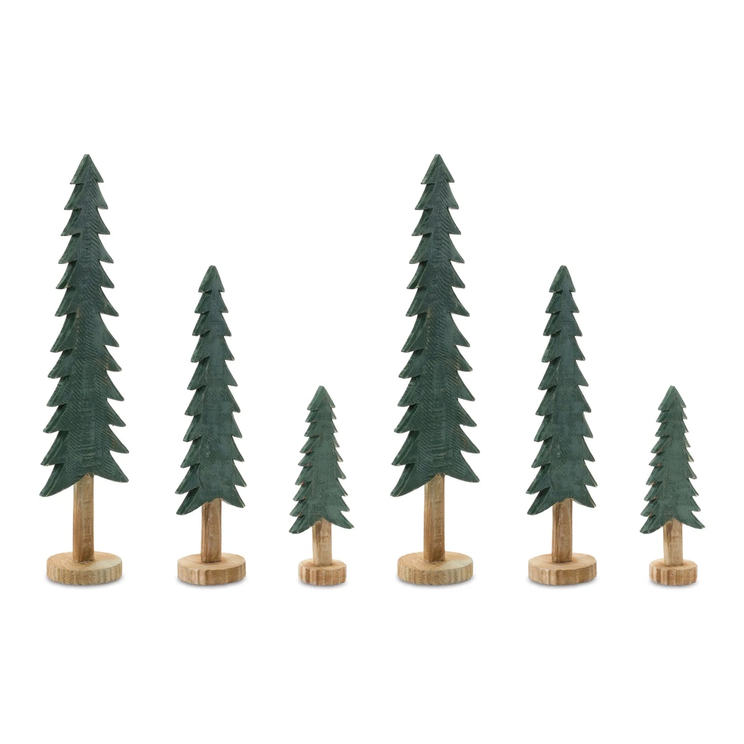 Wood Tabletop Pine Tree
