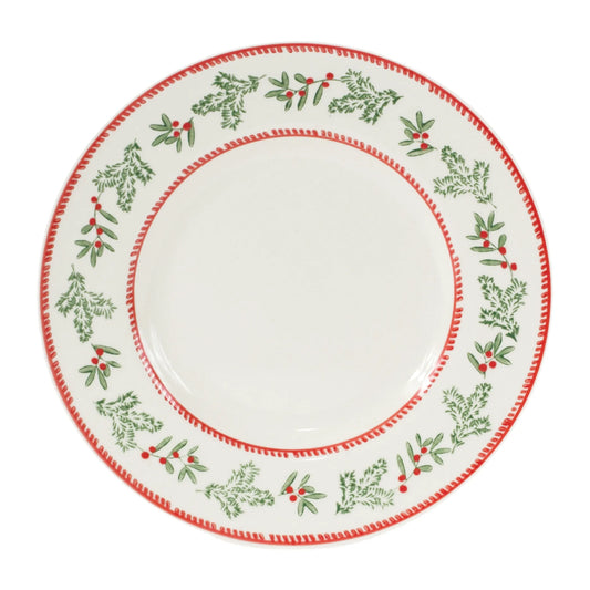 Stoneware Mistletoe Plate