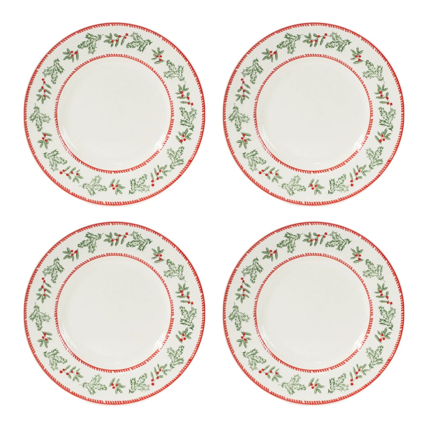 Stoneware Mistletoe Plate