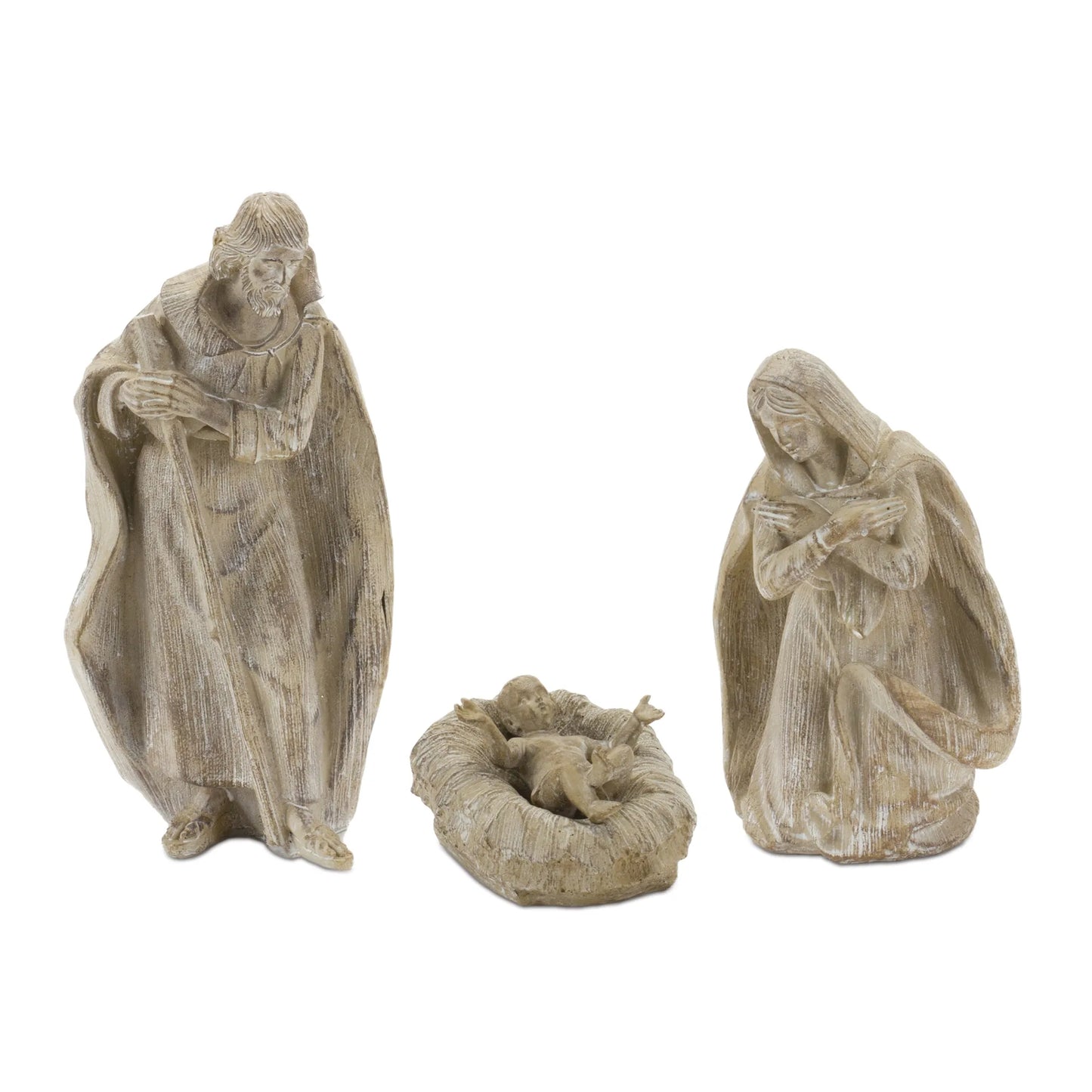 Holy Family Nativity Figurines - Pack Of: Set of 3 | Materials: Resin; stone powder