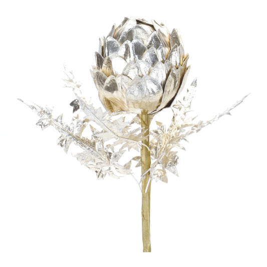 Metallic Artichoke Stem - Pack Of: Set of 2 | Materials: Polyester | Décor style: Glam
