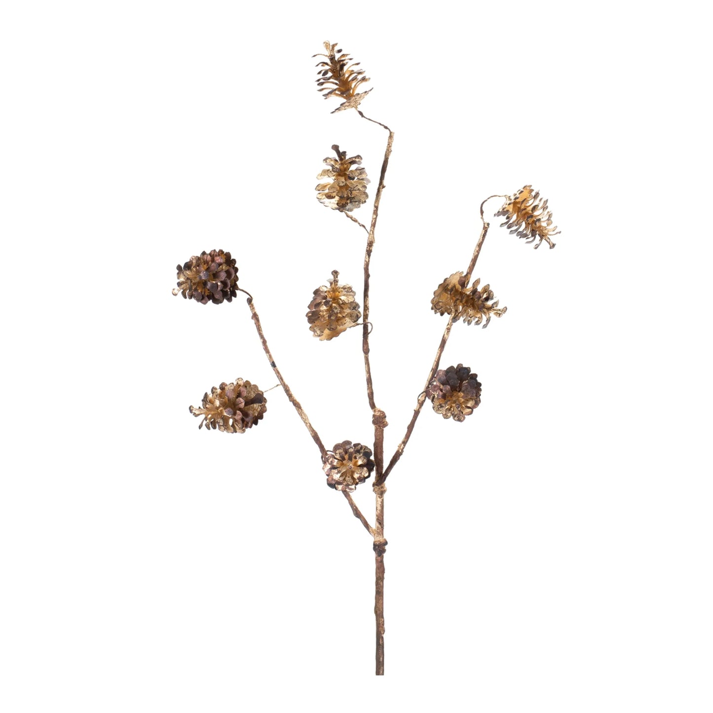 Pine Cone Spray - Pack Of: Set of 12 | Materials: Plastic | Décor style: Rustic