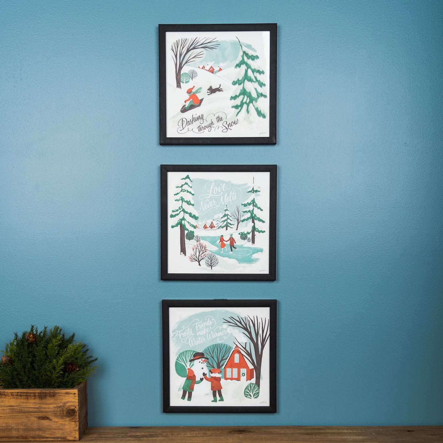 Framed Winter Scene Wall Art