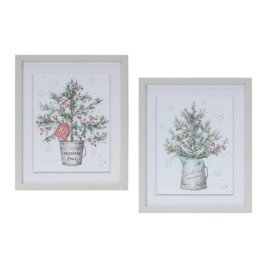 Potted Pine Tree Wall Art