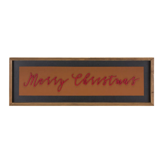 Wood Merry Christmas Sign - Pack Of: 1 unit | Décor style: Traditional