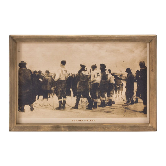 Vintage Ski Race Wall Decor