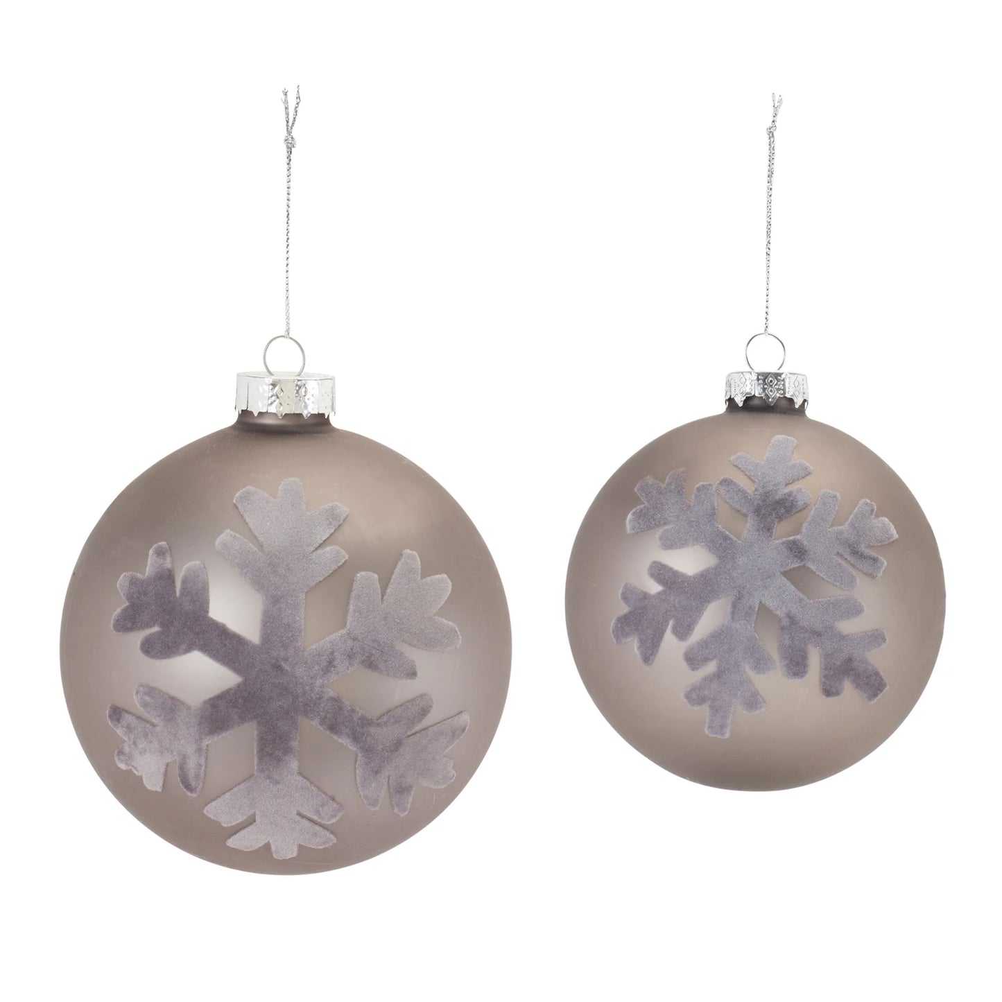 Snowflake Ball Ornament  - Materials: Glass | Décor  style: Traditional