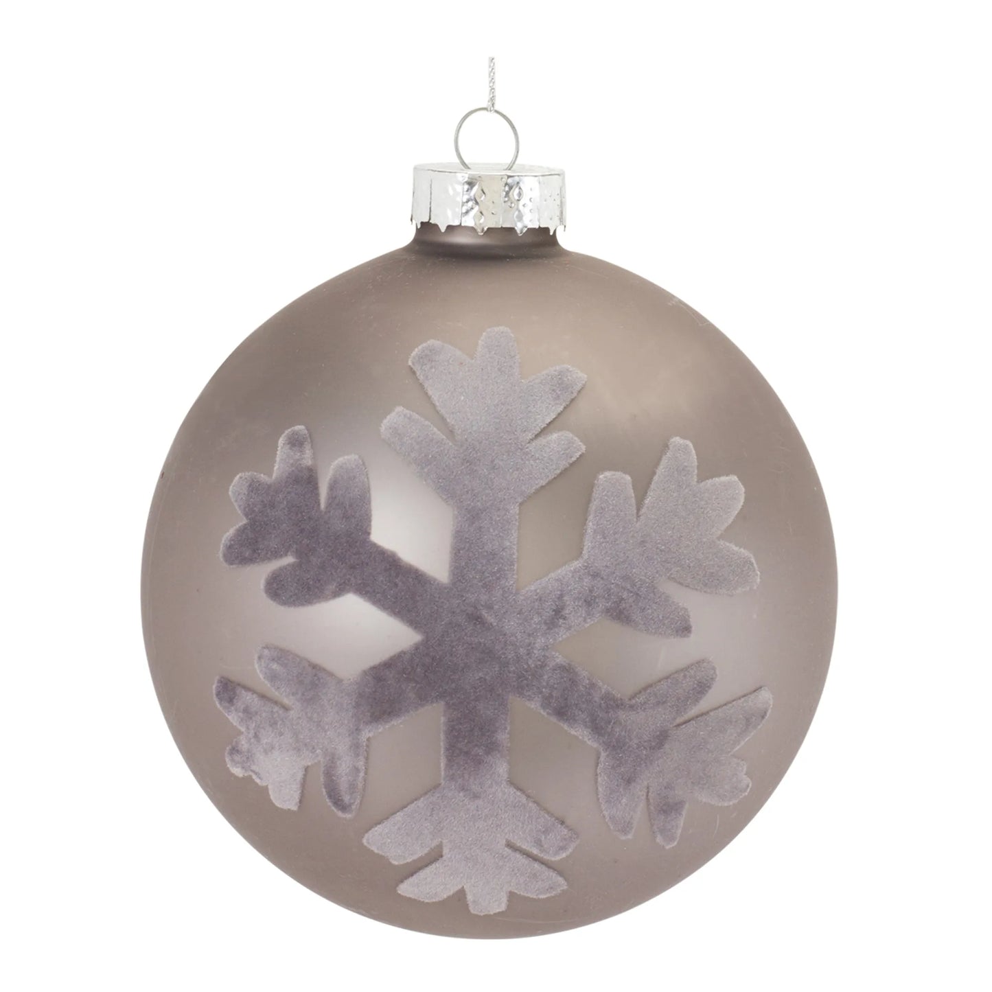 Snowflake Ball Ornament  - Materials: Glass | Décor  style: Traditional
