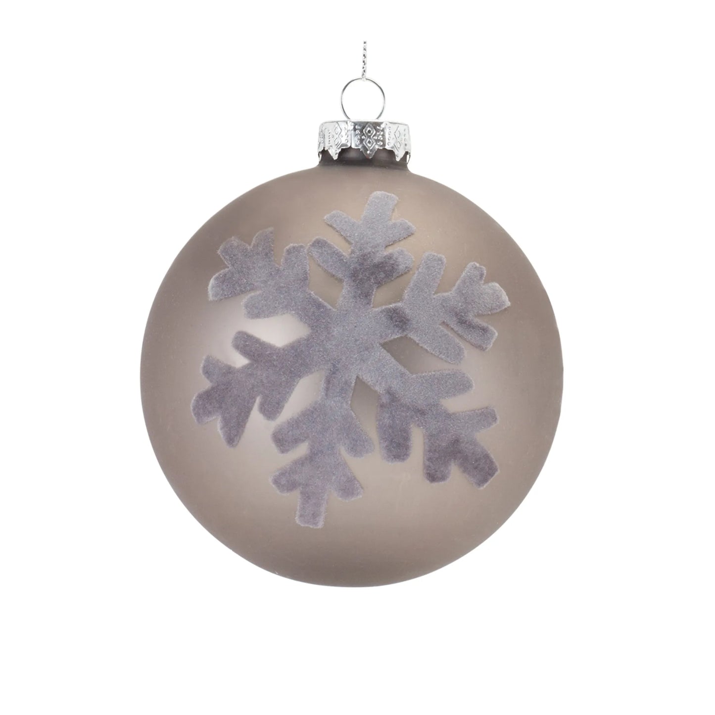 Snowflake Ball Ornament  - Materials: Glass | Décor  style: Traditional