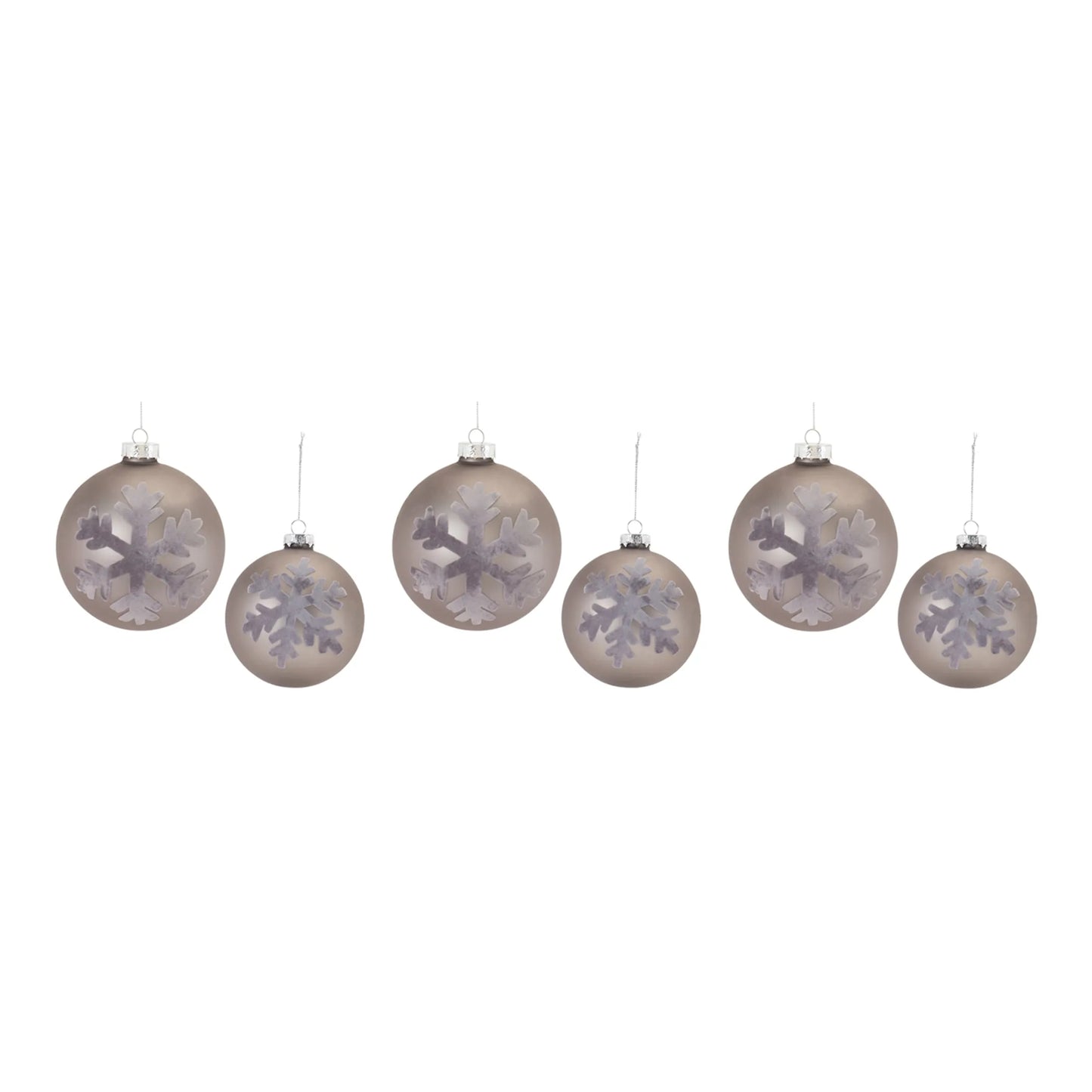Snowflake Ball Ornament  - Materials: Glass | Décor  style: Traditional