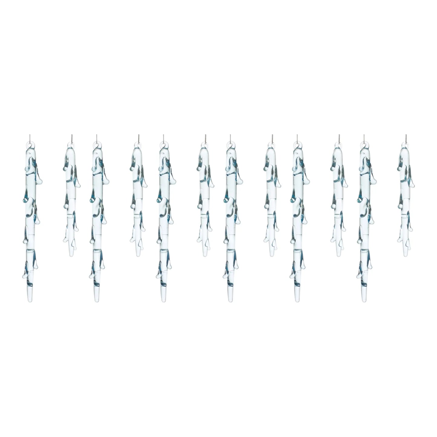 Melted Glass Icicle Drop Ornament