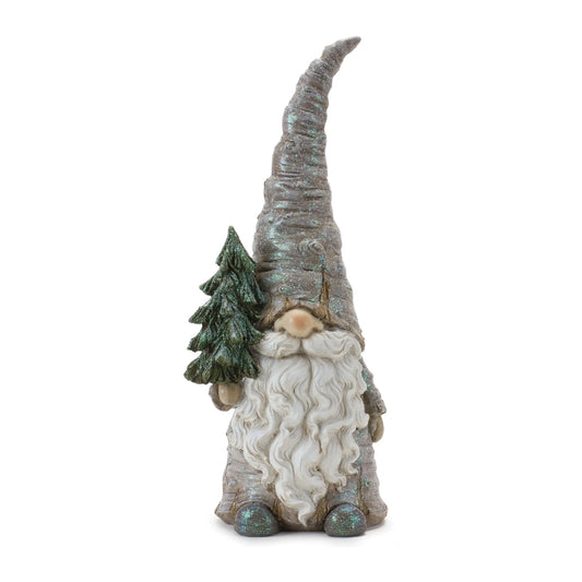 Pine Tree Trunk Gnome Statue