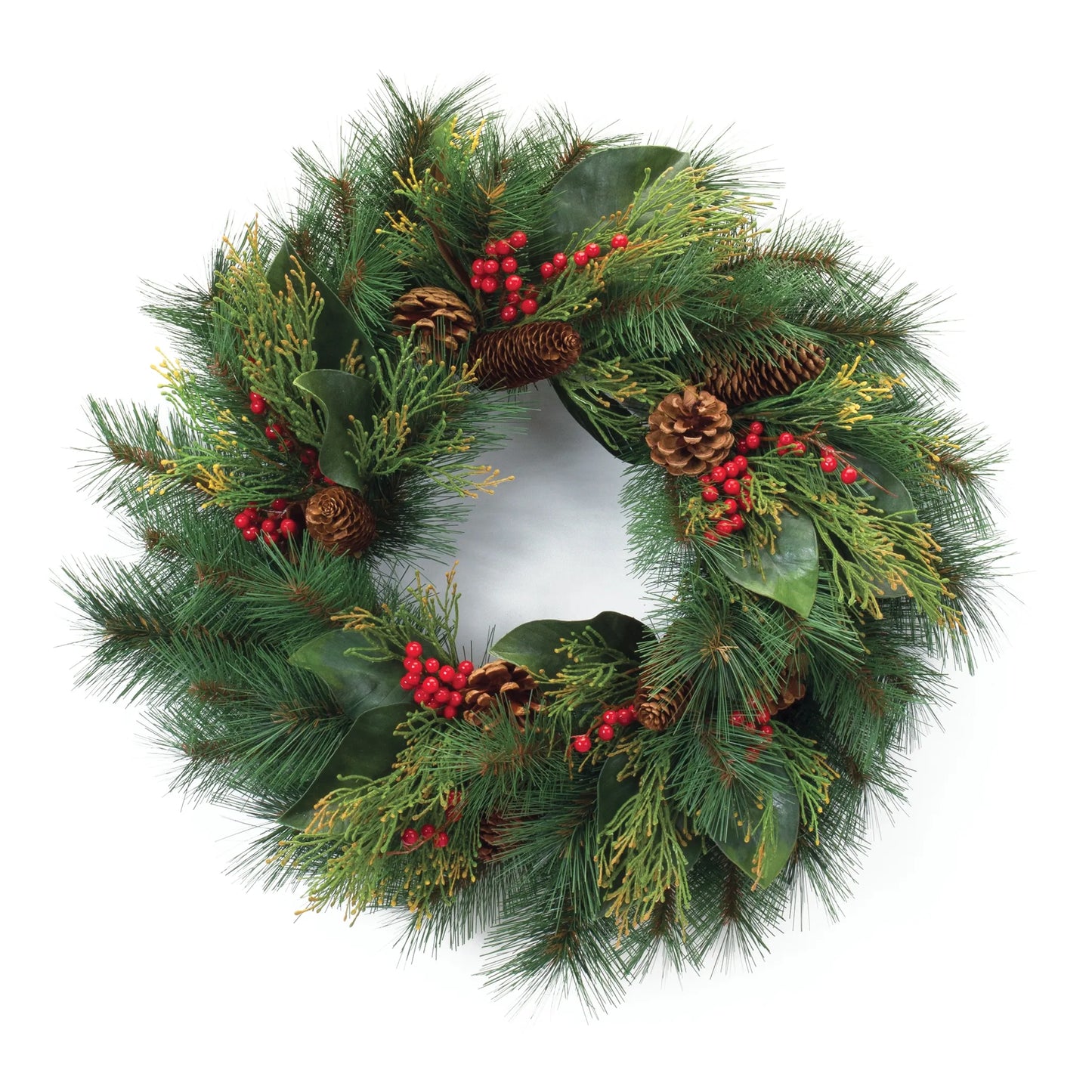 Mixed Pine and Magnolia Wreath