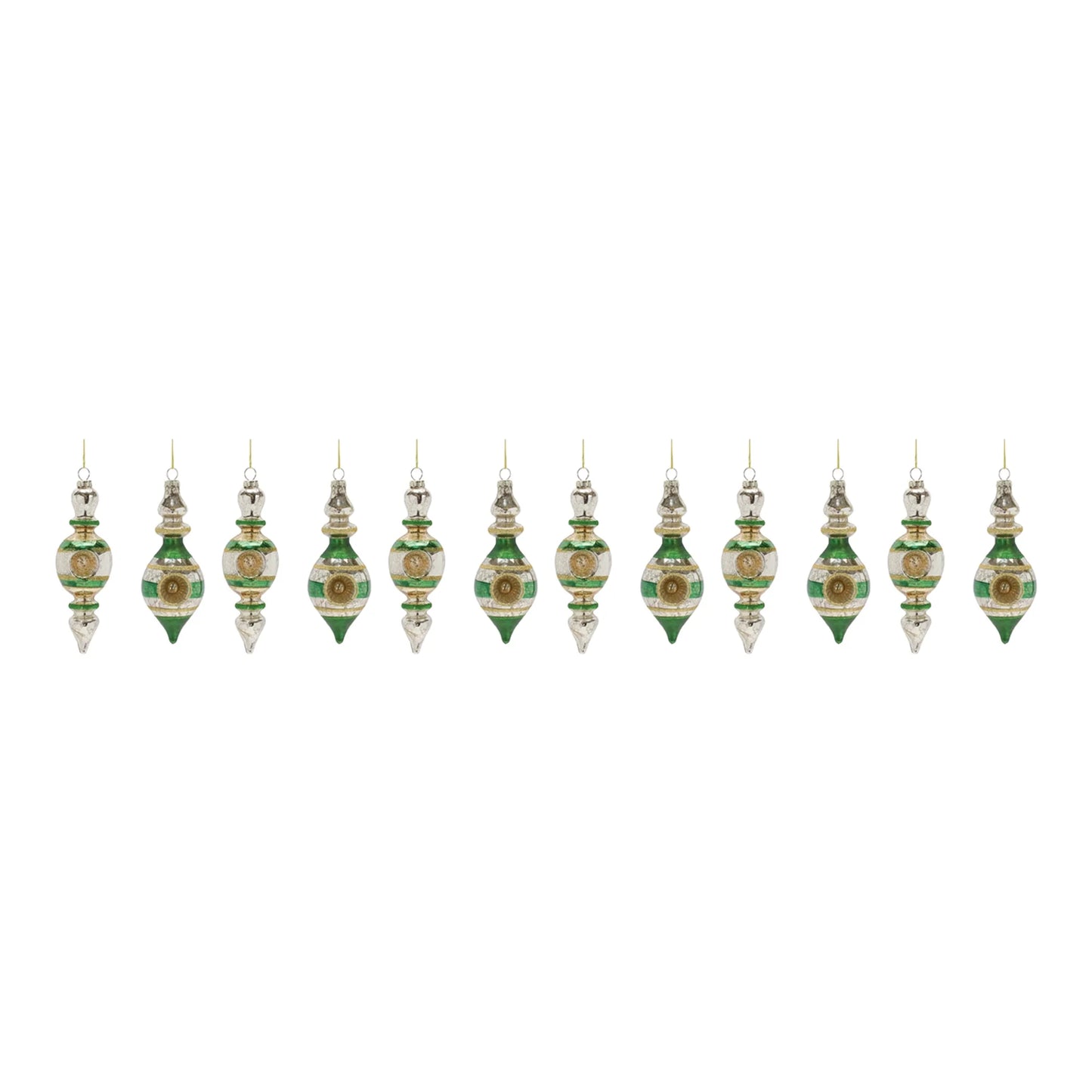Glass Reflector Finial Drop Ornament