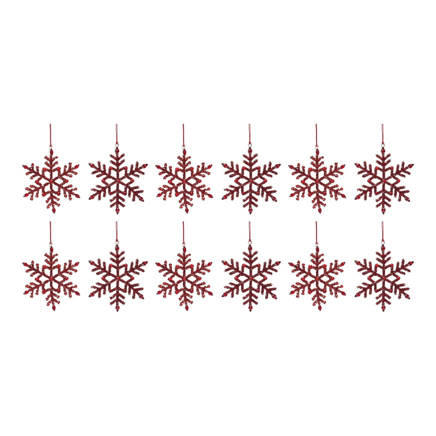 Jeweled Metal Snowflake Ornament