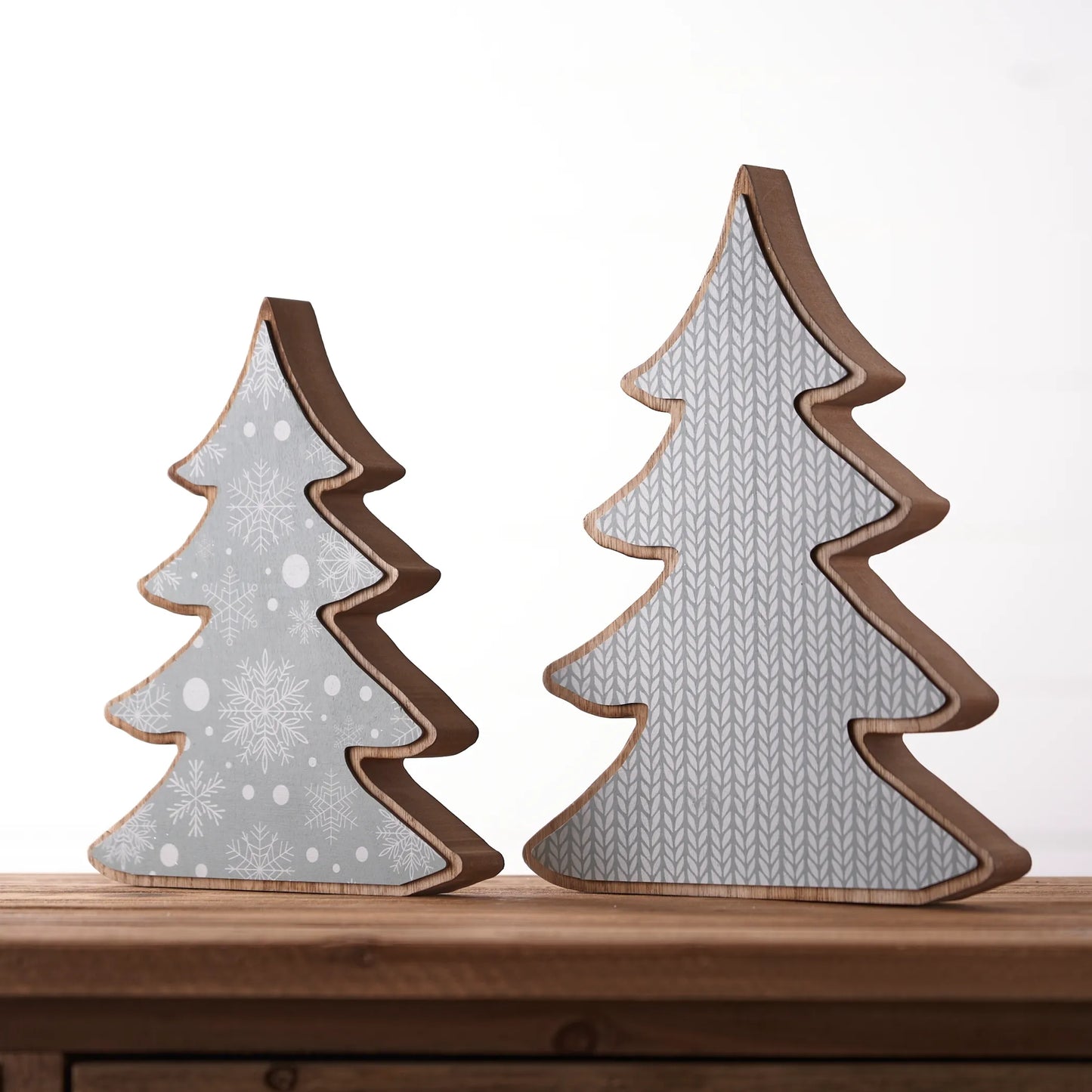Wood Pine Tree Decor