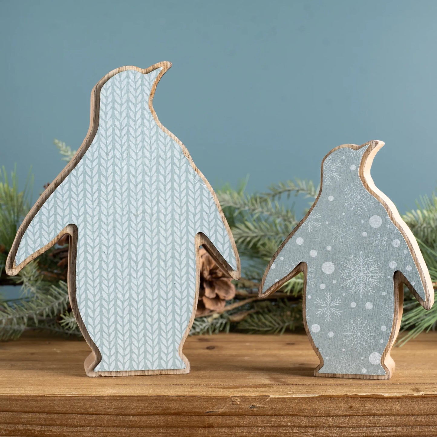 Wood Penguin Decor