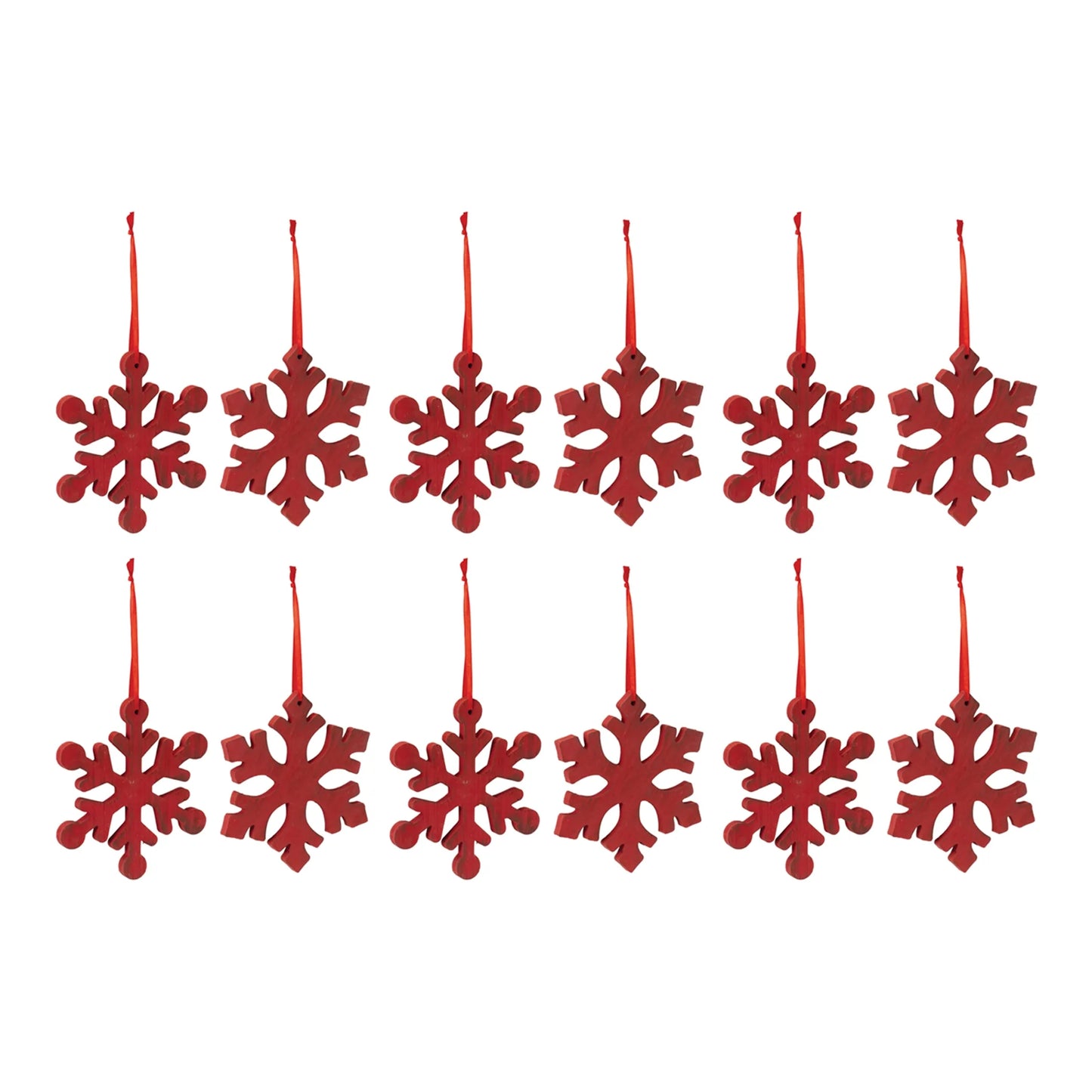 Fir Wood Snowflake Ornament