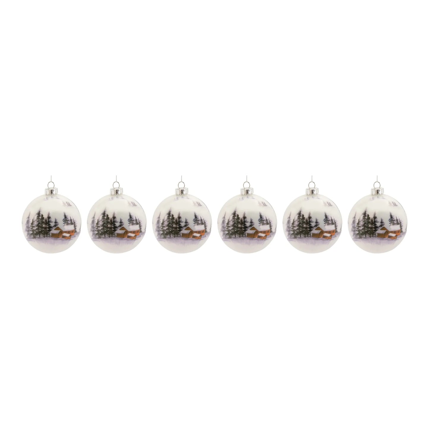 Woodland Cabin Ball Ornament
