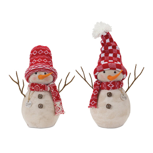 Snowman Decor with Hat and Scarf