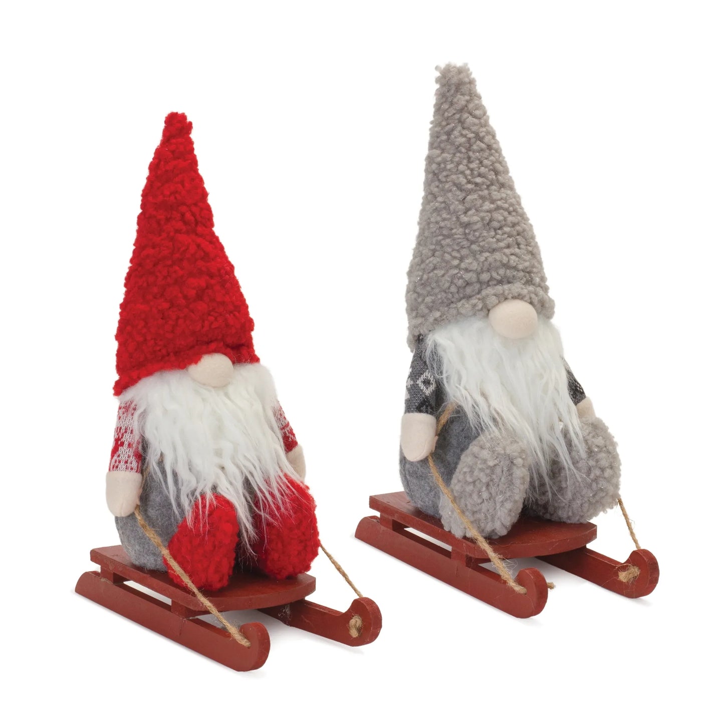 Plush Winter Gnome on Sled