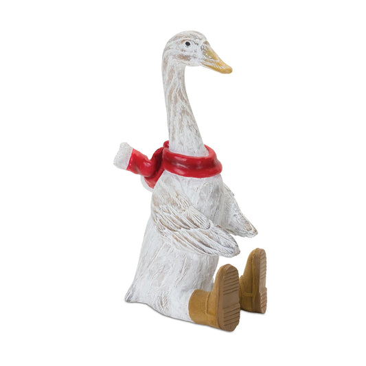 Winter Goose Figurine with Boots