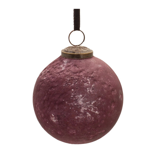 Distressed Glass Ball Ornament