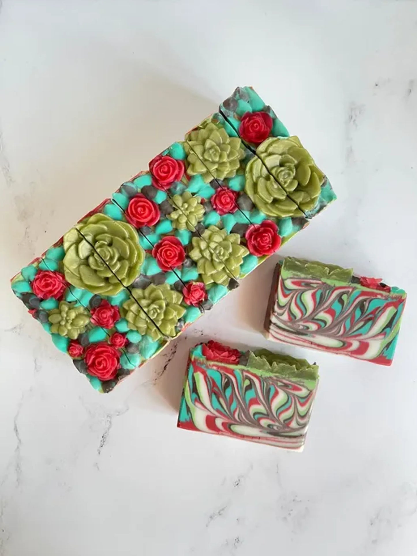 Succulent Rose Garden Soap