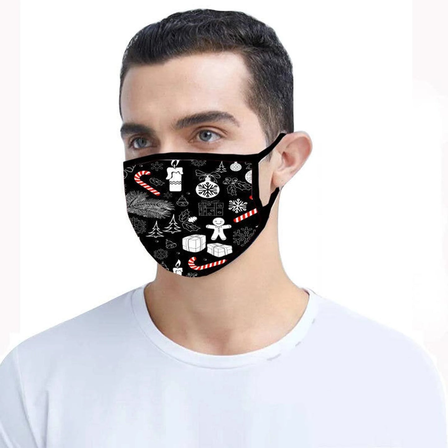 4-Pack Reusable Washable Holiday Face Masks + 8 Filters