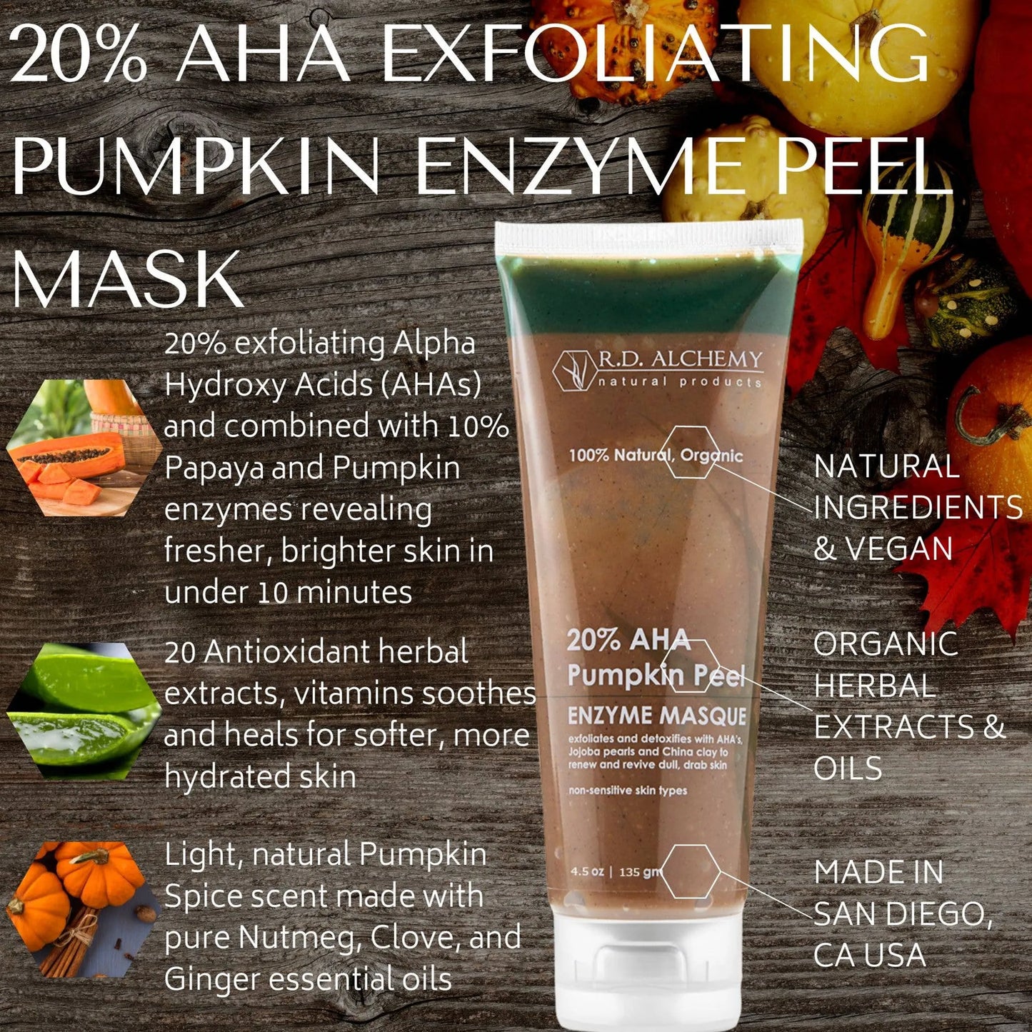 20% AHA Exfoliating Pumpkin Enzyme Peel Mask