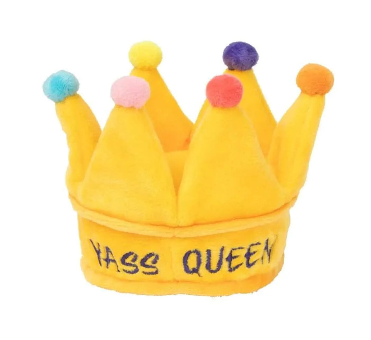 FuzzYard Yass Queen Crown Plush Dog Toy