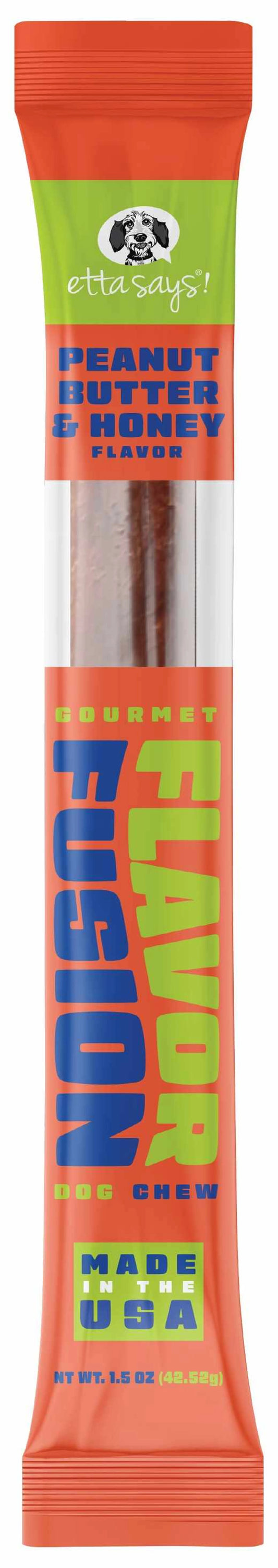 Etta Says! Flavor Fusion Dog Chew Peanut Butter and Honey 1.5 oz 12ct