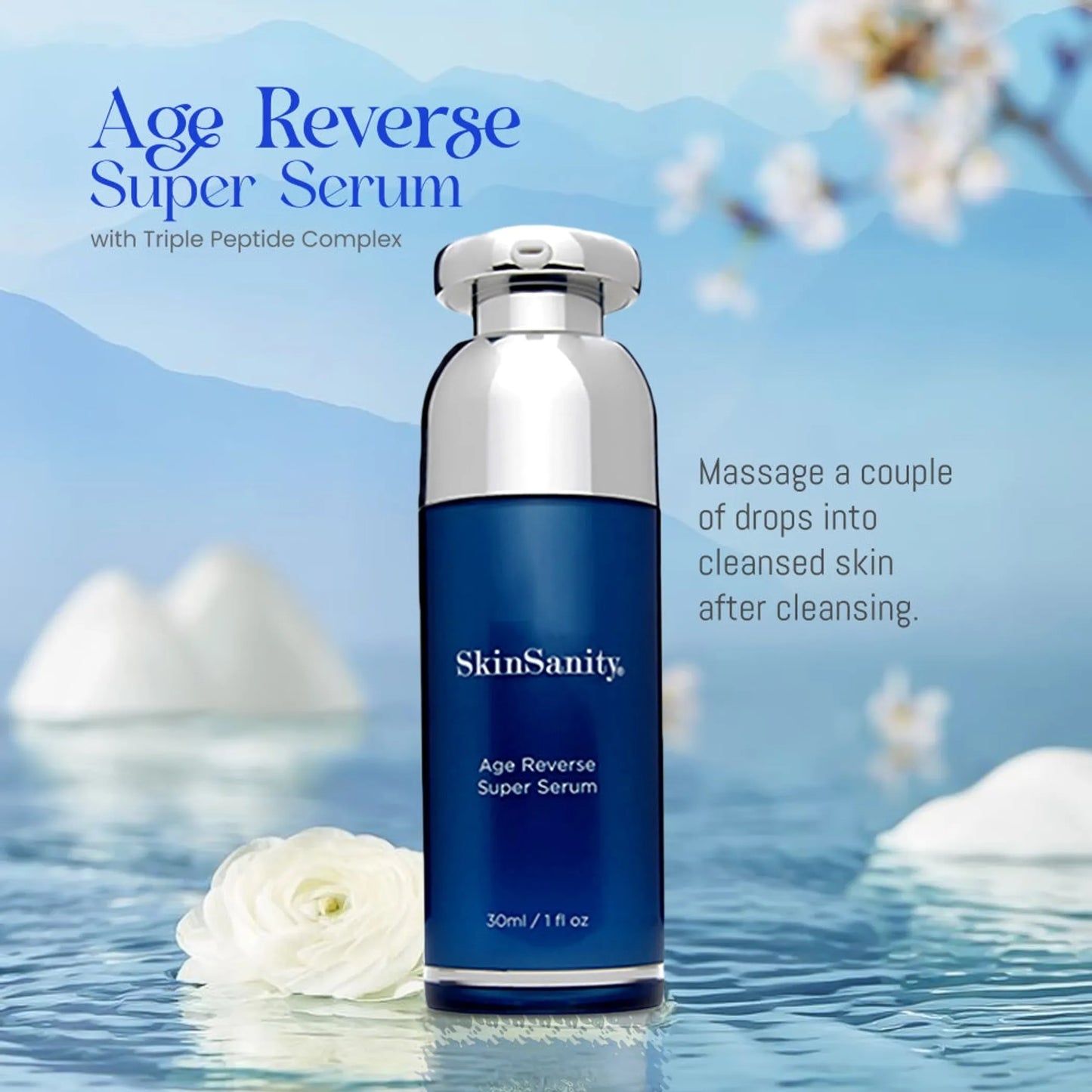 SkinSanity Age Reverse with Triple Peptides 1 fl oz
