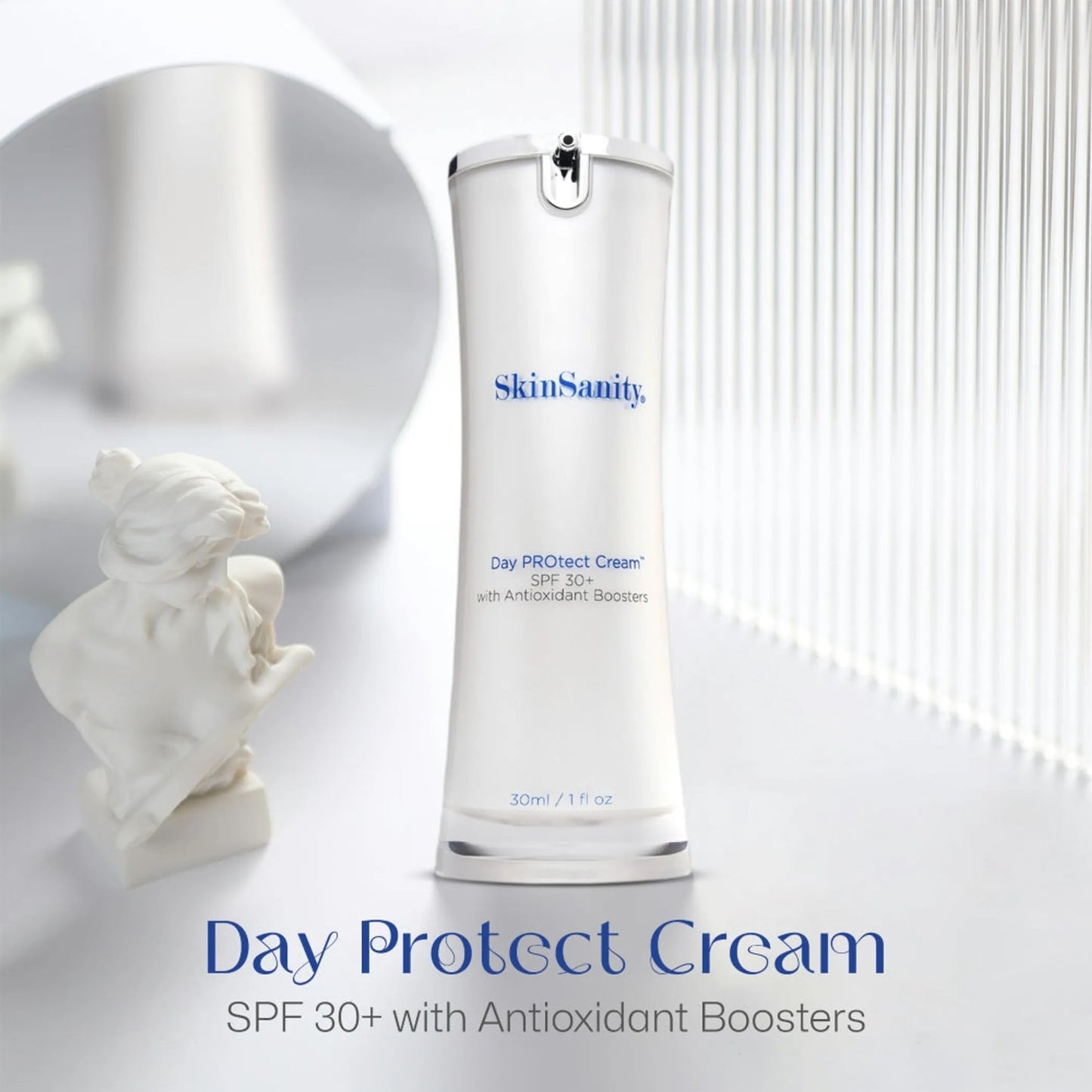 SkinSanity Day PROtect Cream - Antioxidant Moisturizer with SPF 30 1 oz