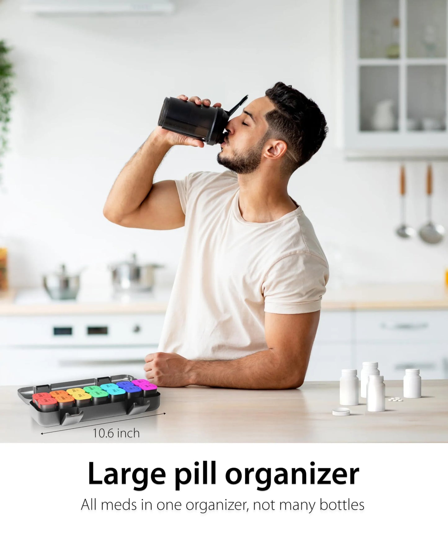 Weekly Pill Organizer 7 detachable containers