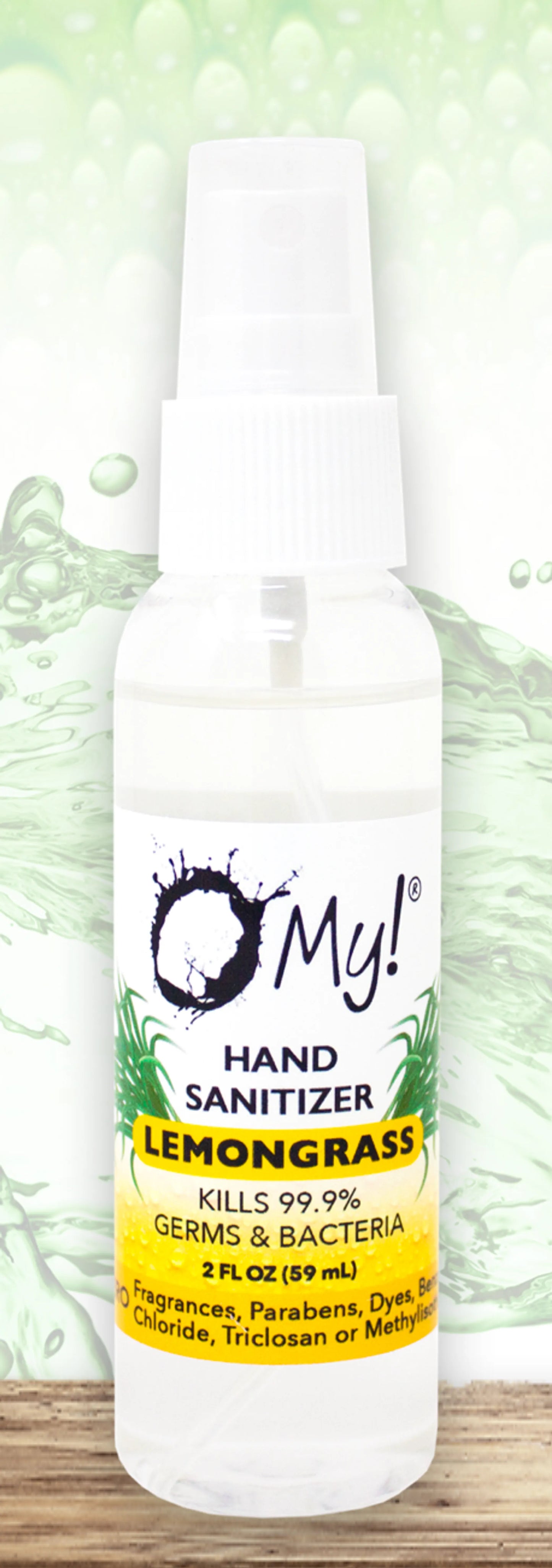 O My! Hand Sanitizer - Free from, Parabens, Dyes, Benzalkonium Chloride, Triclosan and Methylisothiazolinone - 70% Isopropyl Alcohol with Aloe Vera- Made in USA