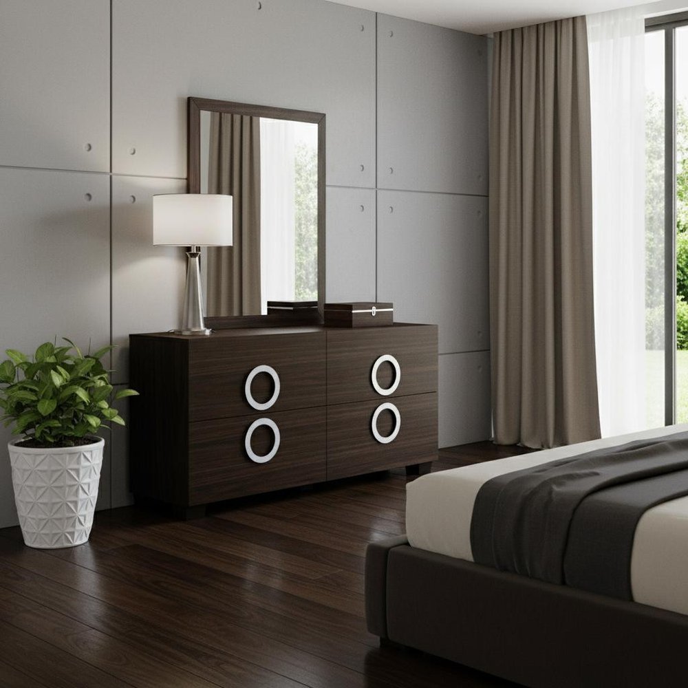 31" Refined Grey High Gloss Dresser