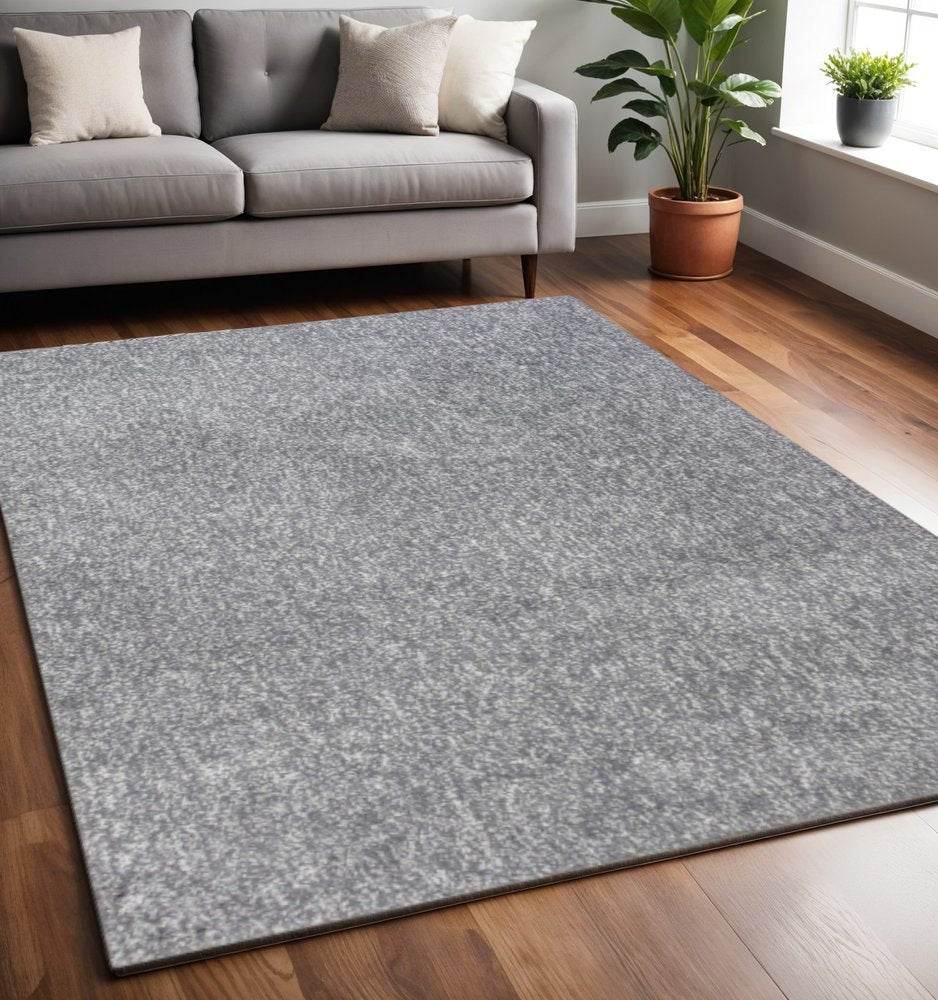 7' X 9' Polypropylene Grey Area Rug