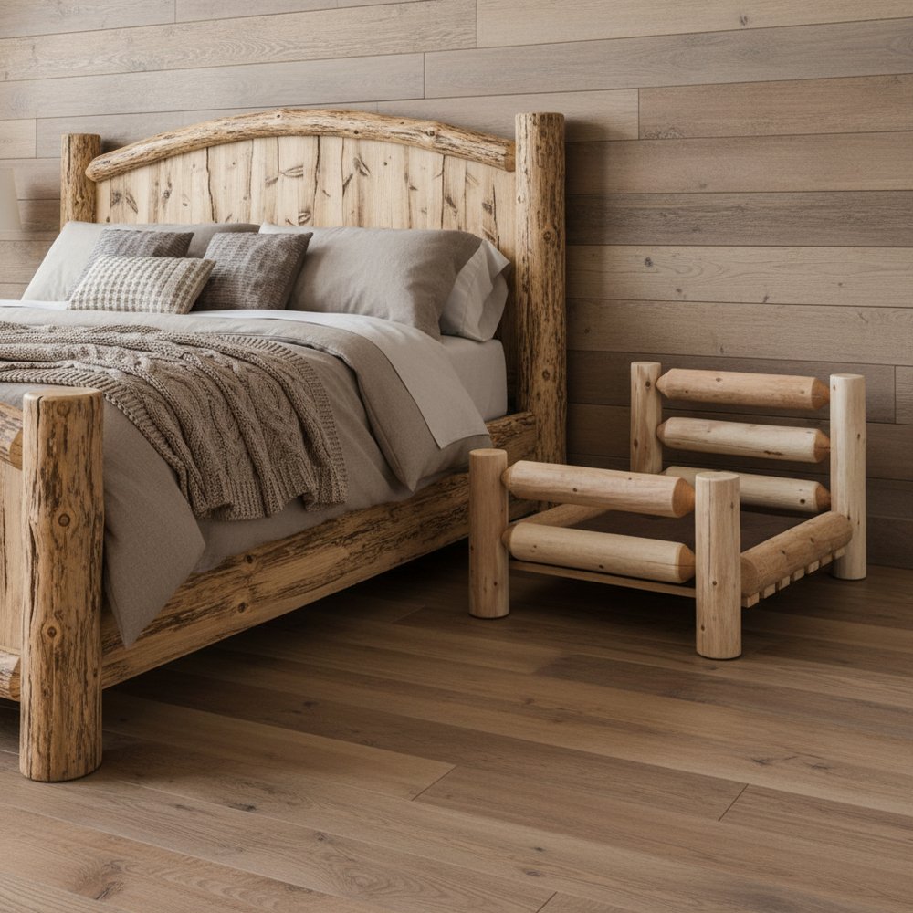 20" X 40" Natural Solid Wood Pet Bed Frame