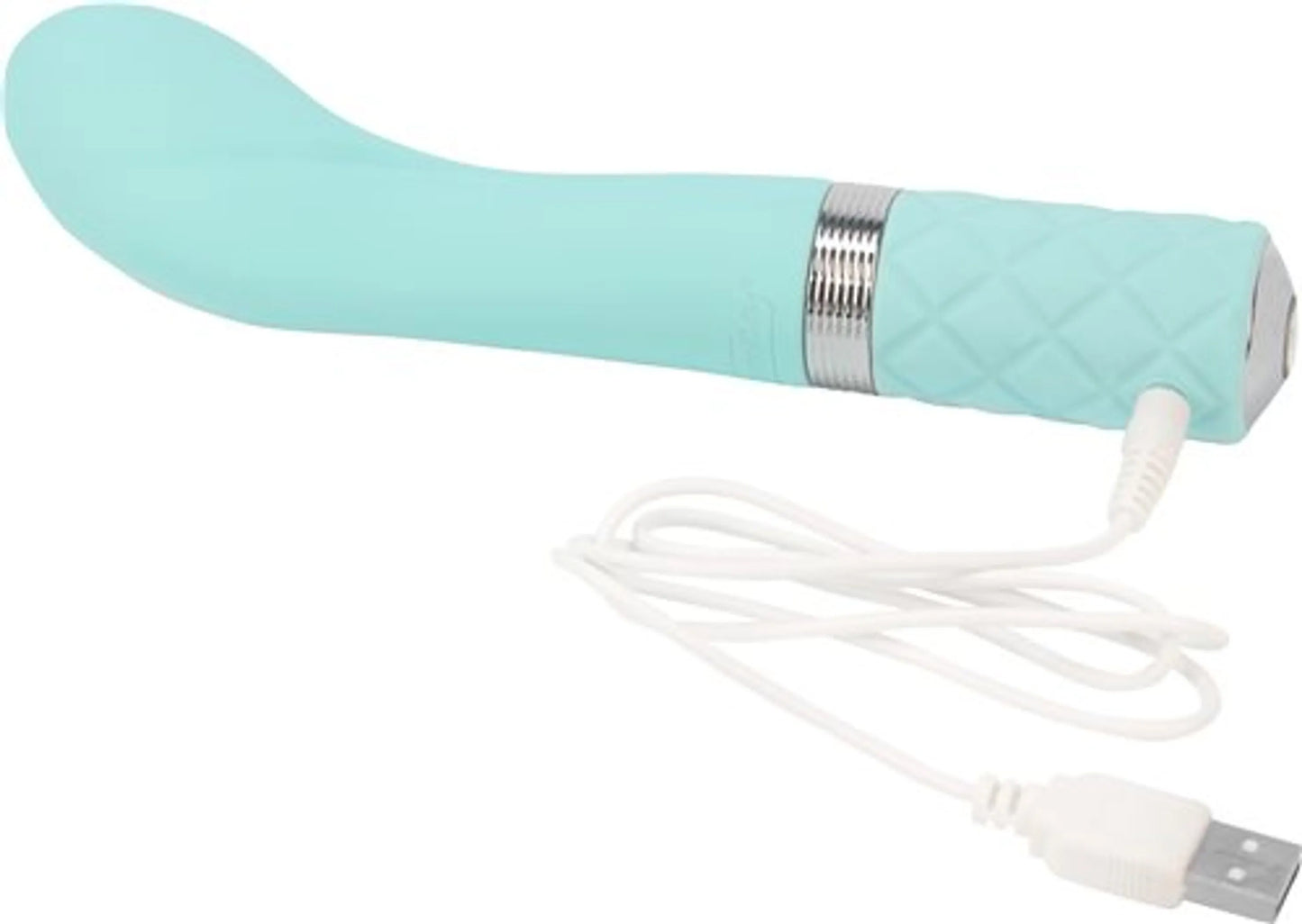PILLOW TALK SASSY G SPOT VIBE W/SWAROVSKI CRYSTAL TEAL
